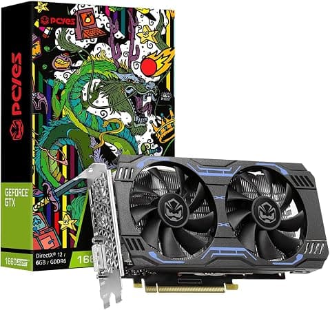 PCYES PLACA DE VIDEO NVIDIA GEFORCE GTX 1660 SUPER GDDR6 6GB 192BITS DUAL-FAN GRAFFITI SERIES - PA1660S6GR6DF - Cor: Preto